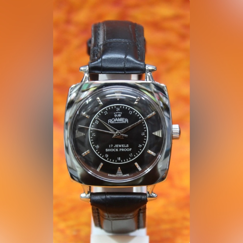 RARE Vintage Roamer Watch Black Face